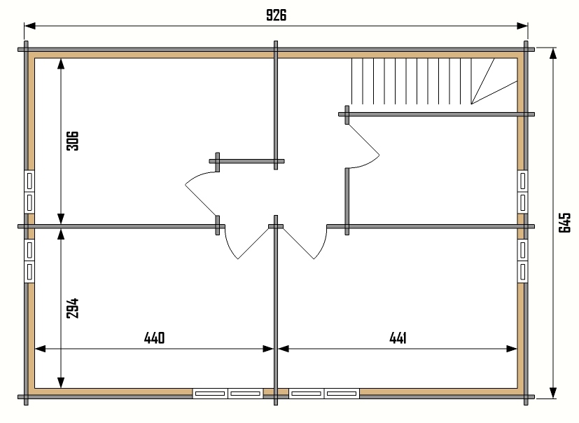 casas de tronco planta 