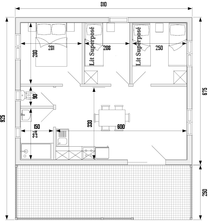 bungalows Versailles plano